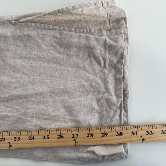 Express Women's Cream 100% Linen Flare Leg Pants Trousers Size 5/6 - Picture 8 of 8